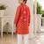 Boys rani pink ikkat kurta set