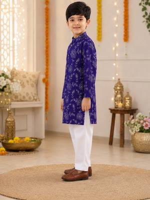 Boys violet kurta pajama set 2