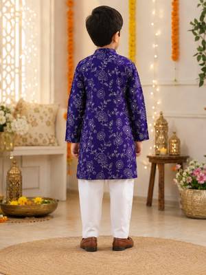 Boys violet kurta pajama set 3