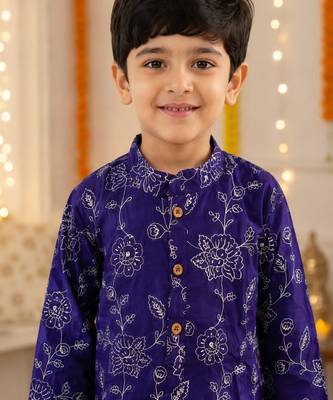 Boys violet kurta pajama set 4