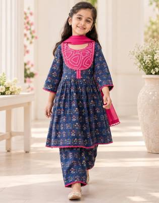 Navy blue kurta set 1