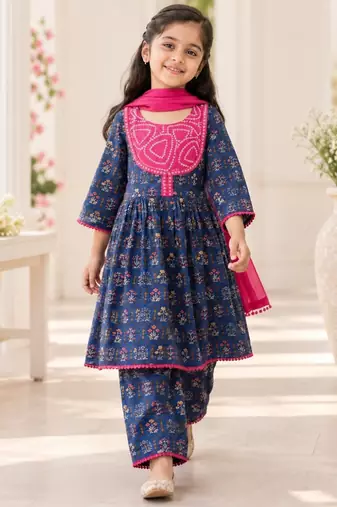 Navy blue kurta set