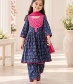 Navy blue kurta set