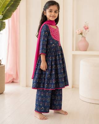 Navy blue kurta set 2