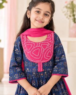 Navy blue kurta set 3