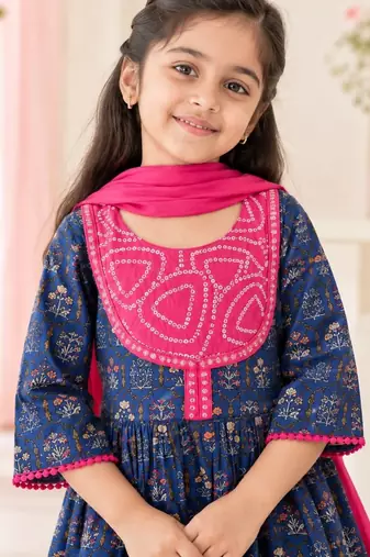Navy blue kurta set