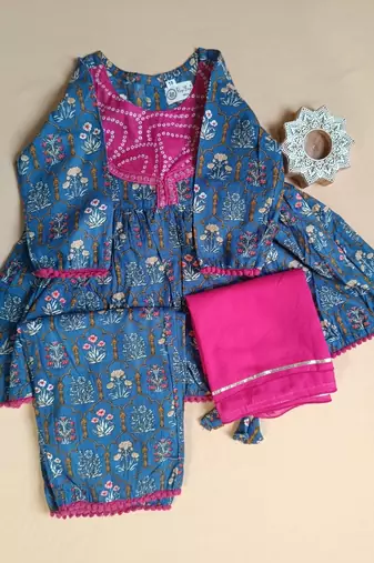 Navy blue kurta set