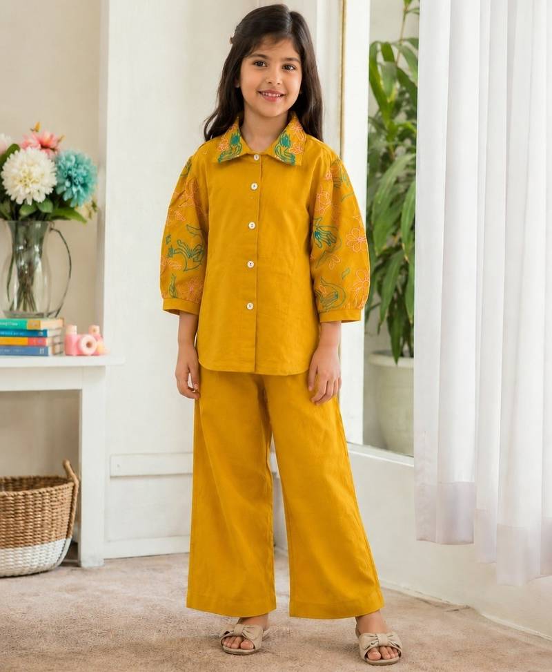 Girls mustard co-ord set