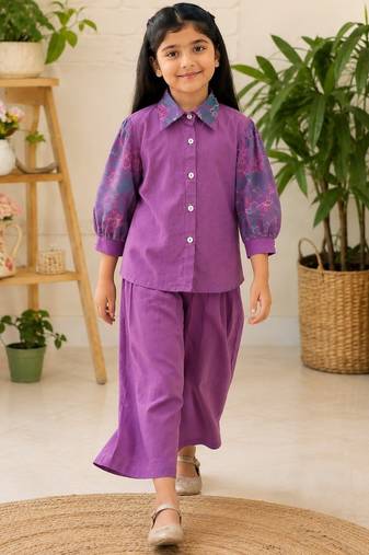 Girls embroidered cord set