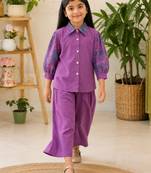 Girls embroidered cord set
