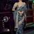 teal viscose silk blend with 3d weaved pallu festival wear saree