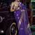 purple viscose silk blend with 3d weaved pallu festival wear saree