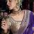 purple viscose silk blend with 3d weaved pallu festival wear saree