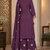 Royal Plum Embroidered Sharara Suit Set with Dupatta