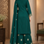 Elegant Emerald Green Embroidered Sharara Suit Set with Dupatta