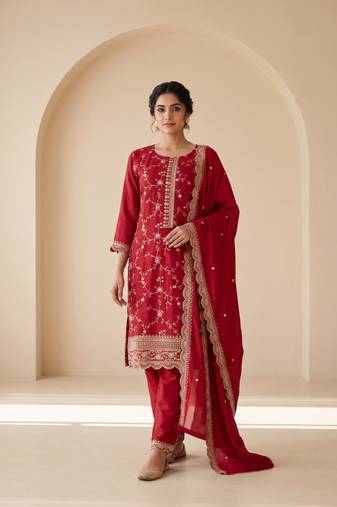 Premium red color Ethnic Wear Collection