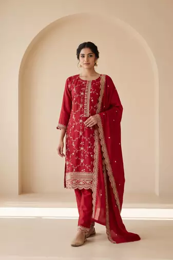 Premium red color Ethnic Wear Collection