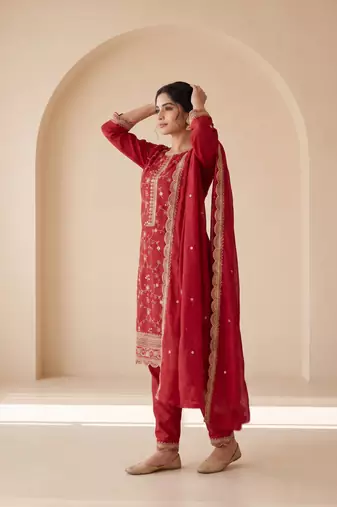 Premium red color Ethnic Wear Collection