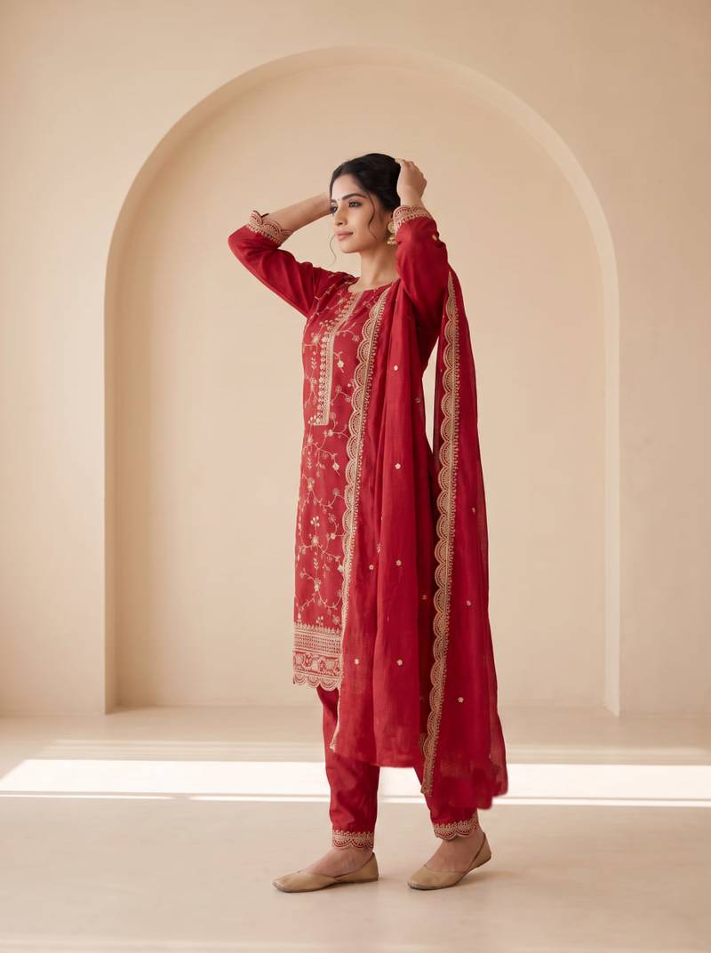 Premium red color Ethnic Wear Collection