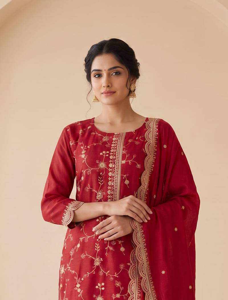 Premium red color Ethnic Wear Collection