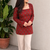 Women's Rayon Ajrakh Printed Jaipuri  Short Maroon Kurti
