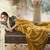 mustard  zari tissue lace work festive wear saree