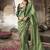 pista zari tissue lace work festive wear saree