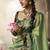 pista zari tissue lace work festive wear saree