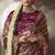 mauve zari tissue lace work festive wear saree