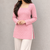 Women's Rayon Ajrakh Printed Jaipuri  Short Pink Kurti