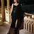 Black party wear soft georgette sequin work saree
