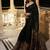 Black party wear soft georgette sequin work saree