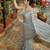 Grey cocktail party wear soft georgette sequin work saree