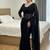 Blacki party wear soft georgette sequin work saree with latkans