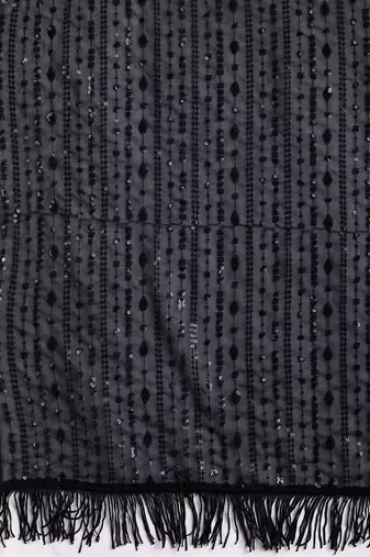 Blacki party wear soft georgette sequin work saree with latkans