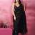 Black party wear soft georgette sequin work saree