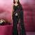Black party wear soft georgette sequin work saree