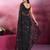 Black party wear soft georgette sequin work saree