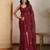Maroon party wear soft georgette sequin work saree