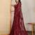 Maroon party wear soft georgette sequin work saree