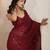 Maroon party wear soft georgette sequin work saree