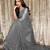 Grey party wear soft georgette sequin work saree