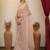 Peach party wear soft georgette sequin saree with plain blouse