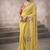 yellow cotton blend woven pallu tassels casaul wear saree