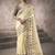 off white cotton blend woven pallu tassels casaul wear saree