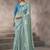 sky blue cotton blend woven pallu tassels casaul wear saree