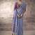 lavender blue cotton blend woven pallu tassels casaul wear saree