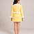 Butter yellow embroidered imported crepe co ord set