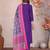 PURPLE EMBROIDERY WORK COTTON BLEND ETHNIC WEAR KURTI PANT DUPATTA SET
