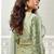 olive organza sequince work party wear saree